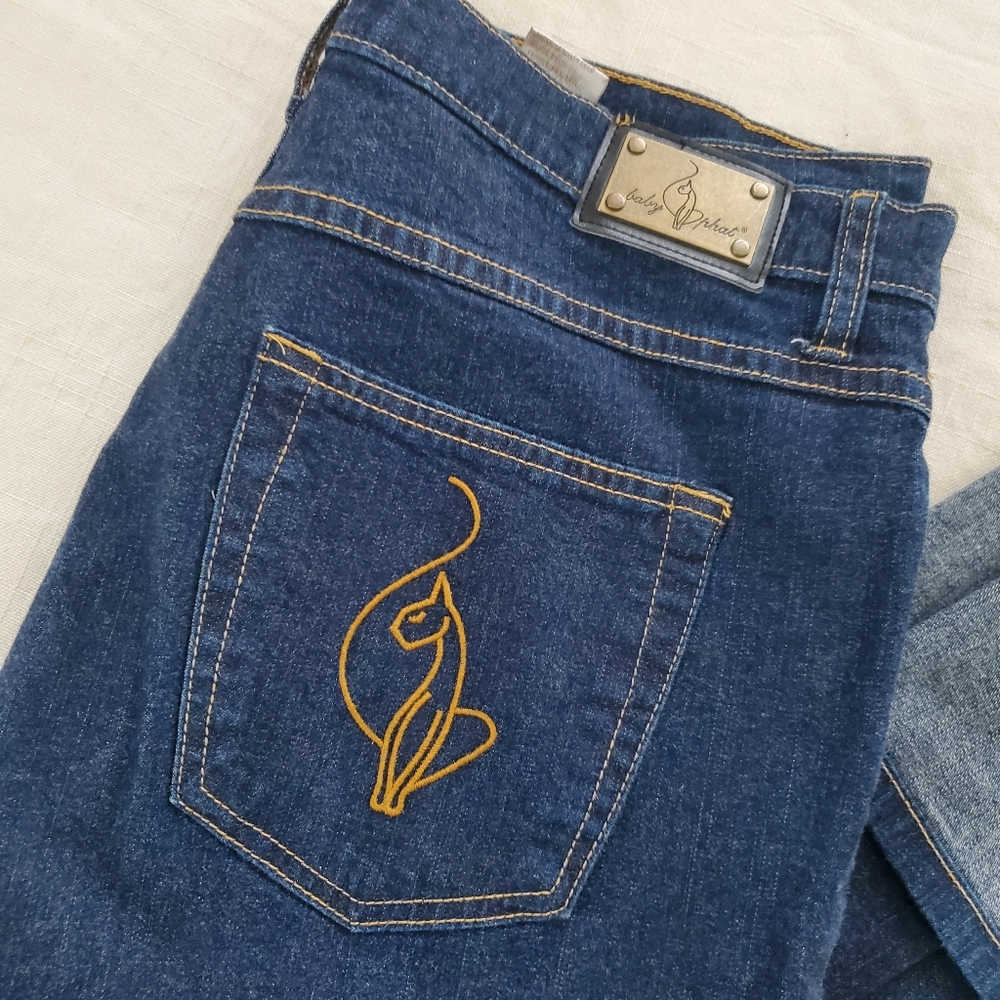 Baby Phat Blue Denim Women's Jeans Womens 16 32 Inch Waist - Picture 2 of 12